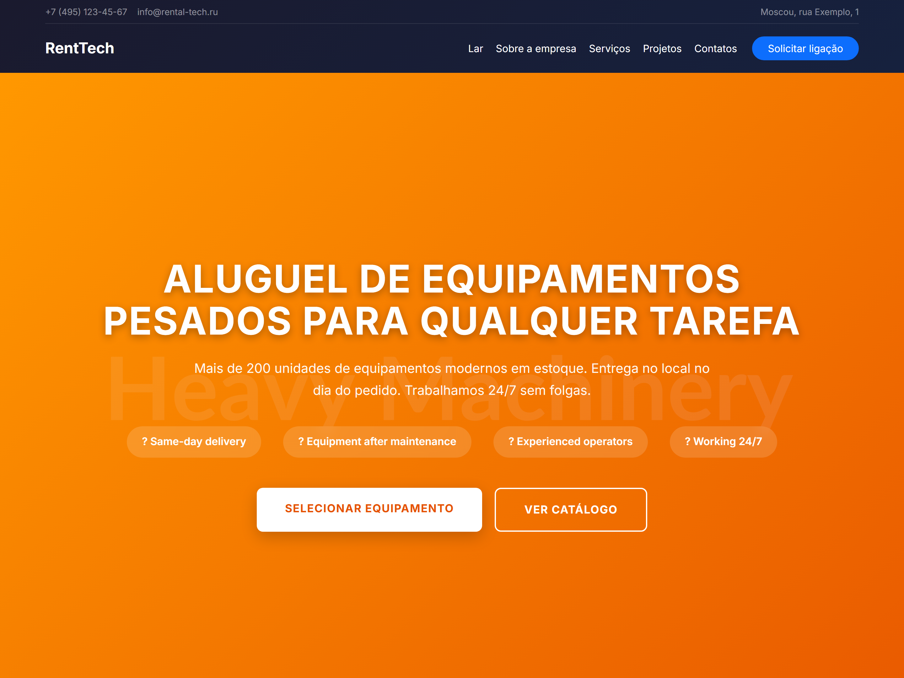 Aluguel de Máquinas Pesadas
