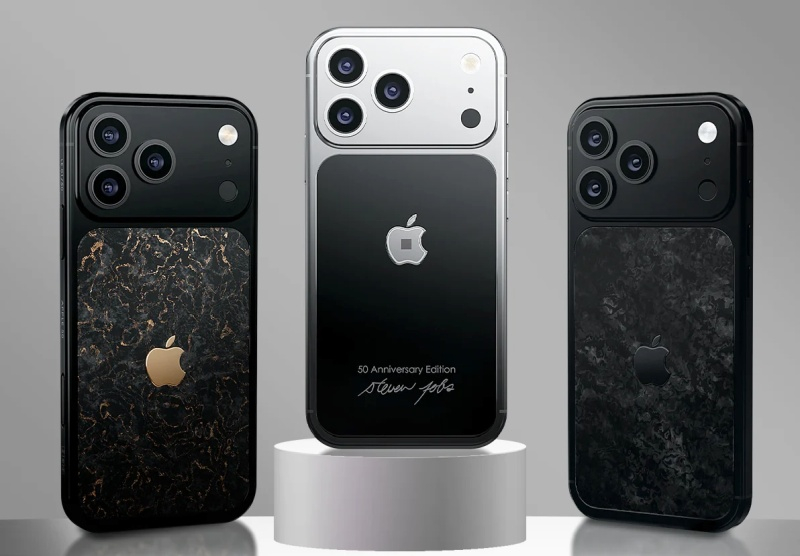 A Caviar lançou um iPhone 17 exclusivo para o 50.º aniversário da Apple, até com a “tubarão” de Steve Jobs incluído.