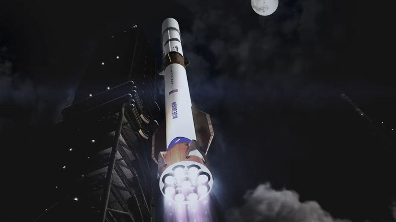 A Blue Origin planeja lançar 100 foguetes pesados New Glenn por ano para superar a SpaceX.