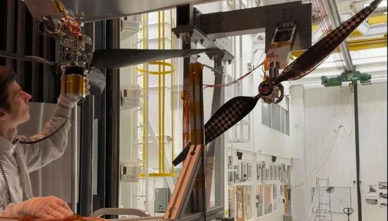 A NASA realizou testes das pás do futuro helicóptero marciano em rotação supersônica