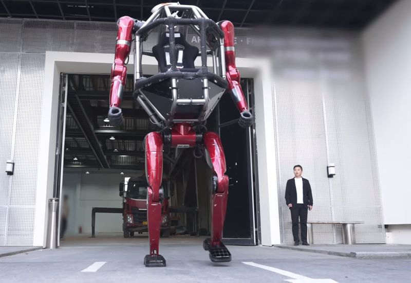 A Unitree apresentou um robô caminhante de 500 kg com espaço interno para uma pessoa.