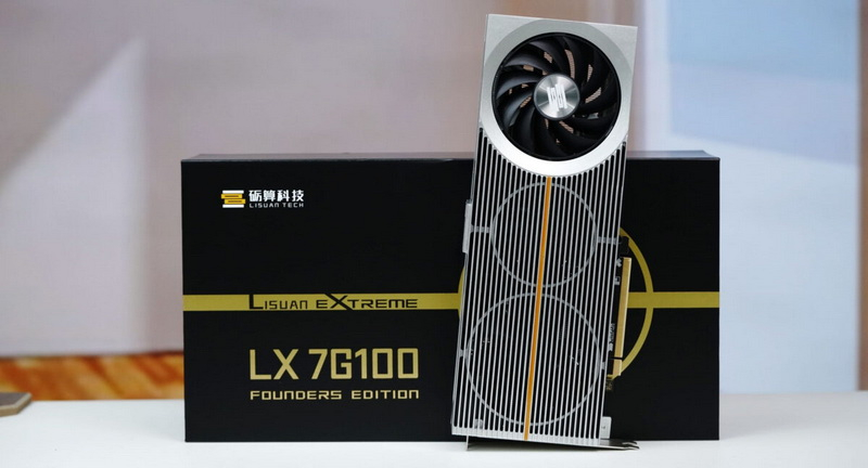 O fabricante chinês Lisuan Tech apresentou a placa gráfica LX 7G100 na versão Founders Edition, mas sem suporte à Nvidia.