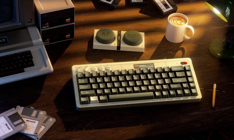 A teclado mecânico estilo retrô 8BitDo Retro 68 AP50 custa US$500 e é inspirado no Apple II