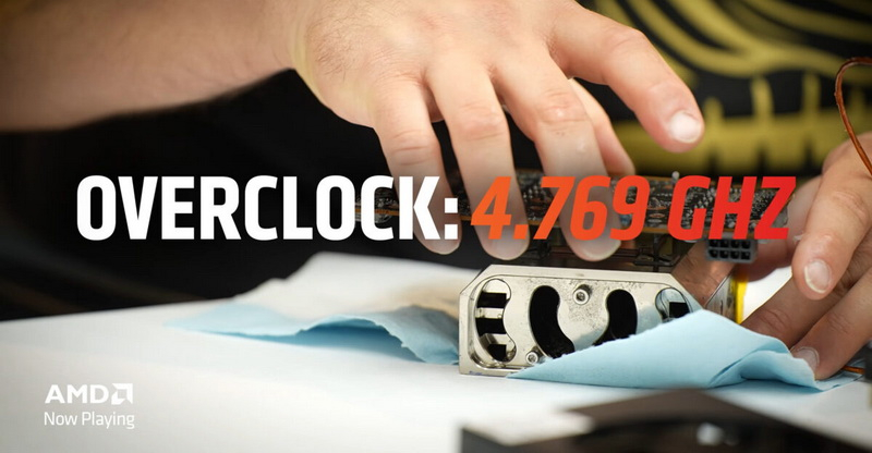 A AMD bateu o recorde mundial, sobrecarregando a Radeon RX 9060 XT em 4.769 MHz