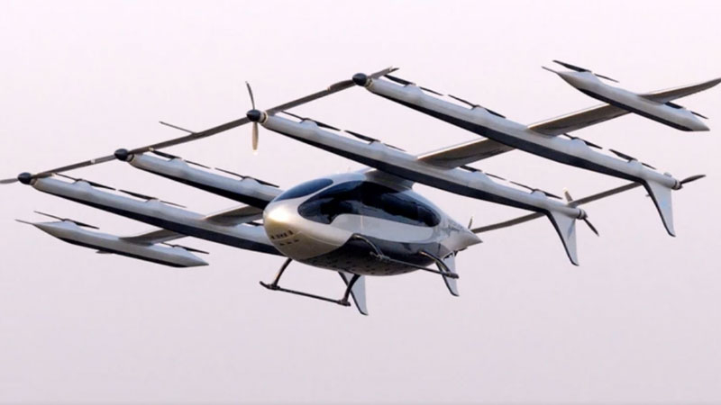 A China lançou ao ar o maior “veículo de rota voador” – eVTOL para 10 passageiros com 28 motores.