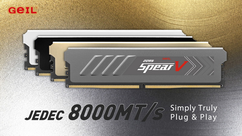 A GeIL apresentou módulos DDR5 com largura de banda de 8000 MT/s em operação padrão