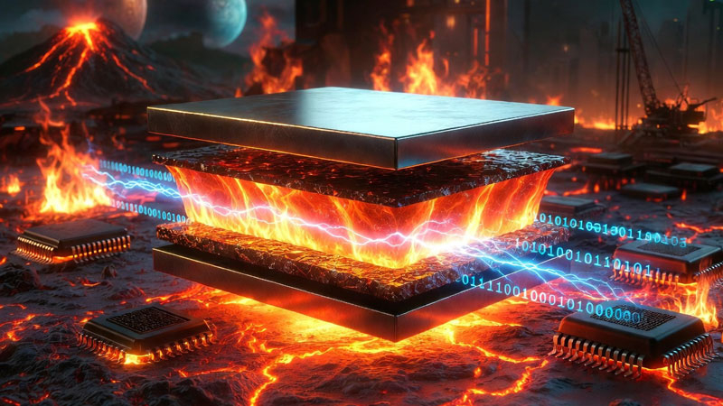 Os cientistas americanos desenvolveram uma memória que funciona até 700 °C — adequada para Vênus, reatores nucleares e inteligência artificial