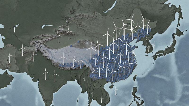 A China e a Índia estão impulsionando o desenvolvimento da energia verde mundial, enquanto os países do G7 ficam para trás no progresso.