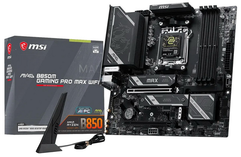 A MSI lançou a placa-mãe de orçamento MAG B850M Gaming Pro Max WIFI com novas opções de overclock e suporte para PCIe 5.0 x16
