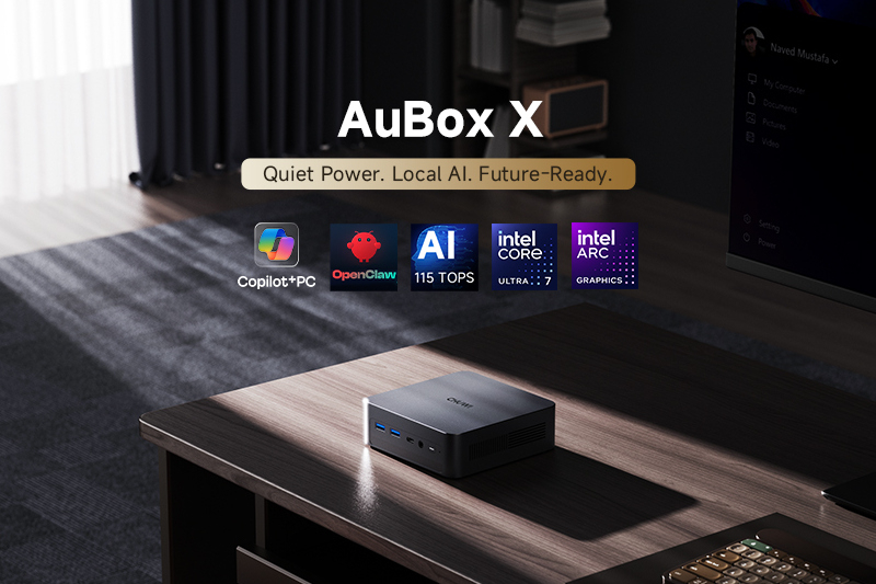 A Chuwi lançou um novo PC compacto AuBox X com processador Intel Core Ultra.
