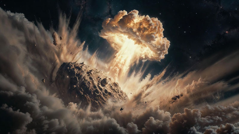 Possivelmente uma bomba nuclear protegerá o planeta de um asteroide de maneira mais segura do que se imaginava — os pesquisadores conduziram um experimento