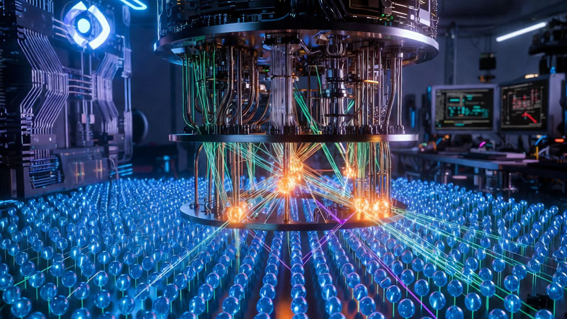 O Google direcionará as máquinas quânticas para uma rota híbrida, combinando qubits supercondutores com átomos neutros.