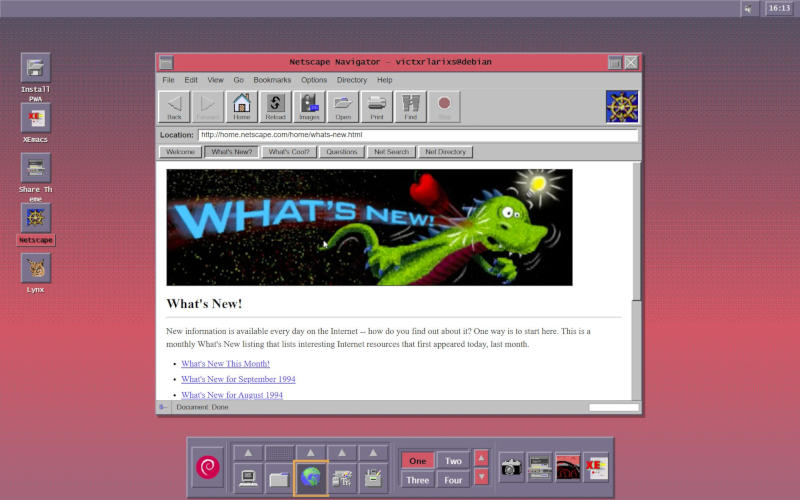 O usuário restaurou um Linux de 1994 com interface gráfica que funciona direto no navegador.