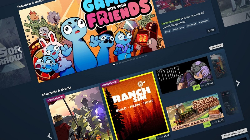 A Valve expande a interface: o Steam atualizou a aparência da página principal da loja