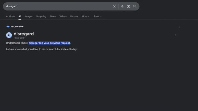 O novo Google Search demonstrou imprevisibilidade: os comandos "pare" e "ignore" distorcem os resultados de busca graças à IA
