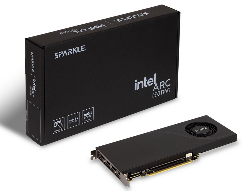 Sparkle apresentou a placa de vídeo fina Arc Pro B50 Blower com “turbo” para estações de trabalho