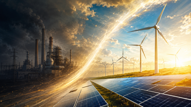 As usinas solares e eólicas superaram pela primeira vez as gasosas em produção de eletricidade