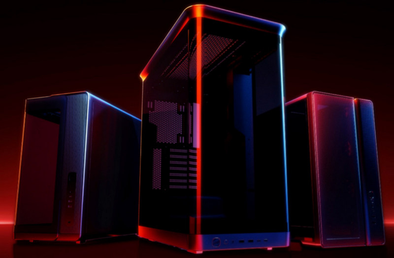 A SAMA apresentou na Computex 2026 chassis panorâmicos, um SZO com tela dupla e fontes de alimentação de até 1650 W