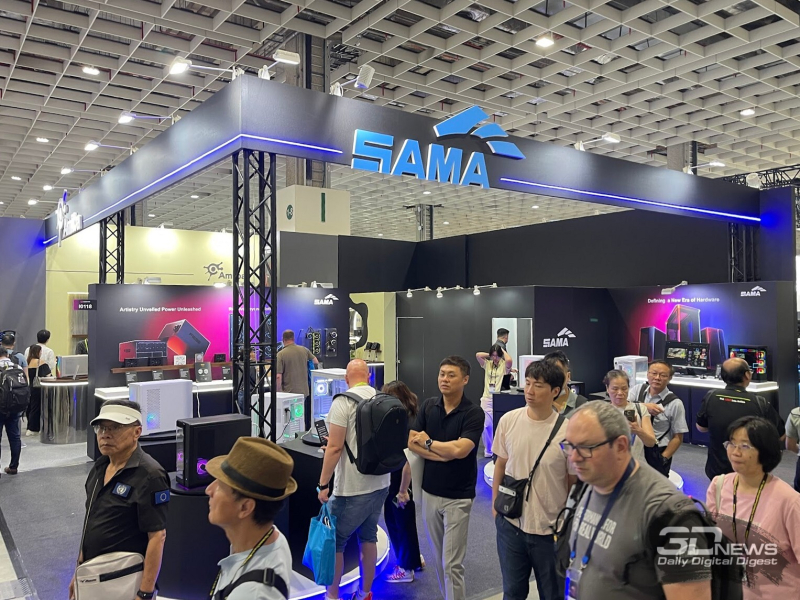 SAMA na Computex 2026: gabinetes não‑padrão, sistemas de refrigeração com tela dupla e novidades nas fontes de alimentação