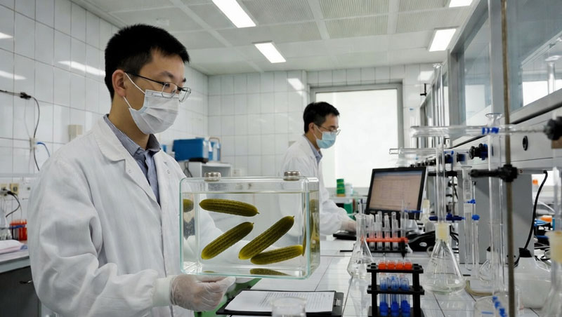 A China desenvolveu uma bateria totalmente ecológica, na qual o eletrólito é adequado mesmo para a conservação de pepinos em sal.