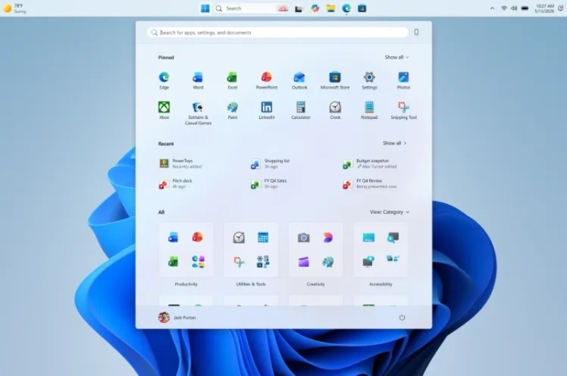 O Microsoft permitirá mover a barra de tarefas e redimensionar o menu Iniciar no Windows 11